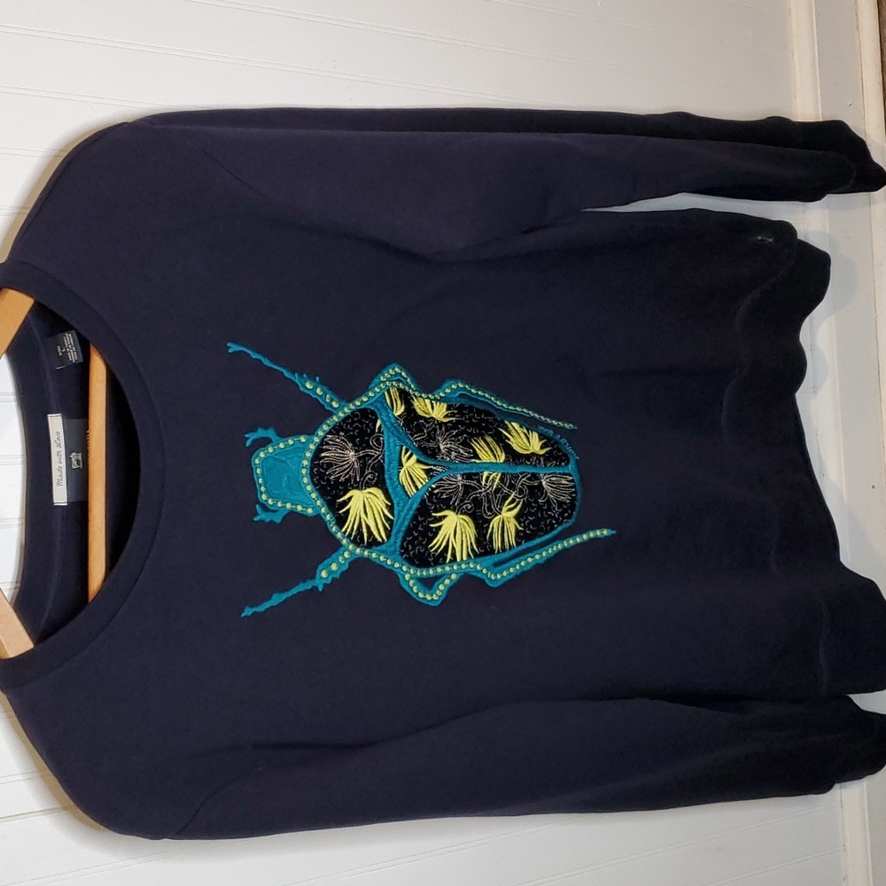 Scotch and Soda Embroidered Bug Sweatshirt Size Large - Picture 1 of 6